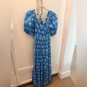 Chic Blue and Green Maxi Dress The Avenue (Kitri)